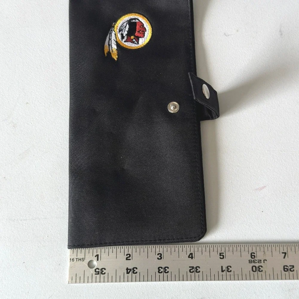 Vintage Washington Redskins NFL Long Wallet Black Canvas Embroidered Logo KC